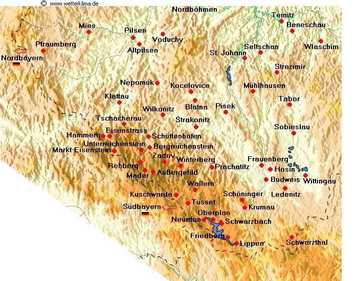 Cams Tschechien, Suedwest
